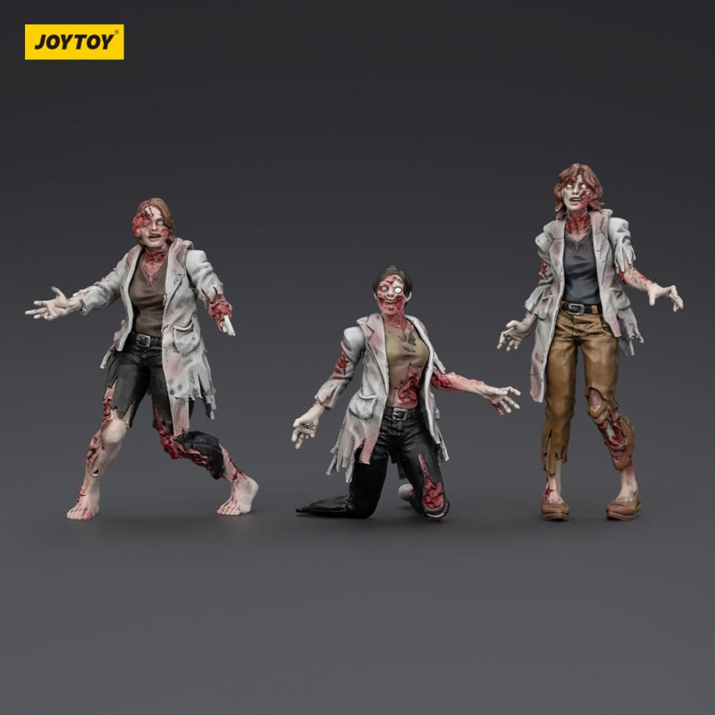 Zombie Dark Source Action Figures 3-Pack Scientists (Female) 8 cm 1