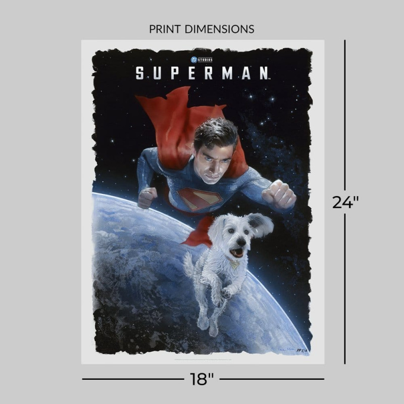 DC Comics Fine Art Print Superman and Krypto 46 x 61 cm - unframed 4