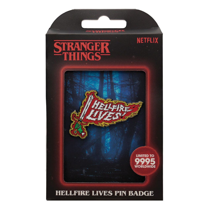 Stranger Things Pin Badge Hellfire Lives Limited Edition 2