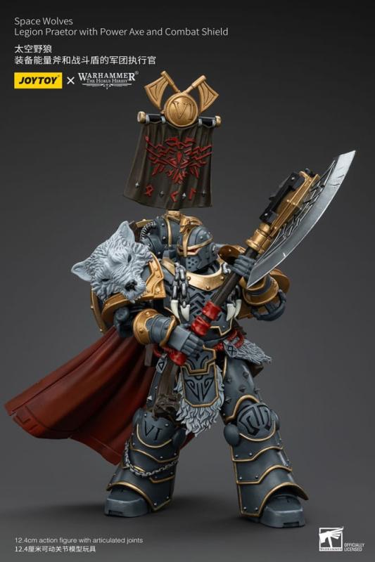 Warhammer The Horus Heresy Action Figure 1/18 Space Wolves Legion Praetor with Power Axe and Combat