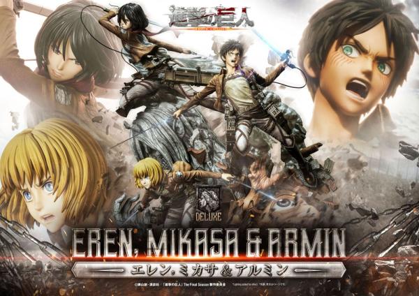 Attack on Titan: Eren, Mikasa, & Armin Deluxe Ver. 72cm Masterline Statue - Prime 1 Studio