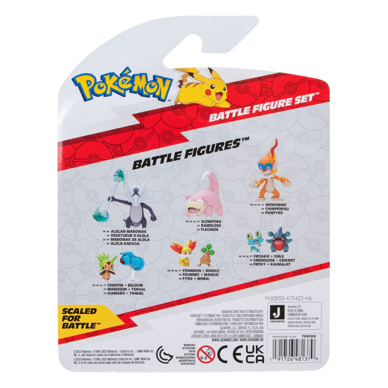Pokémon Battle Figure Set 3-Pack Pawniard, Squirtle #1, Monferno 5 cm 3
