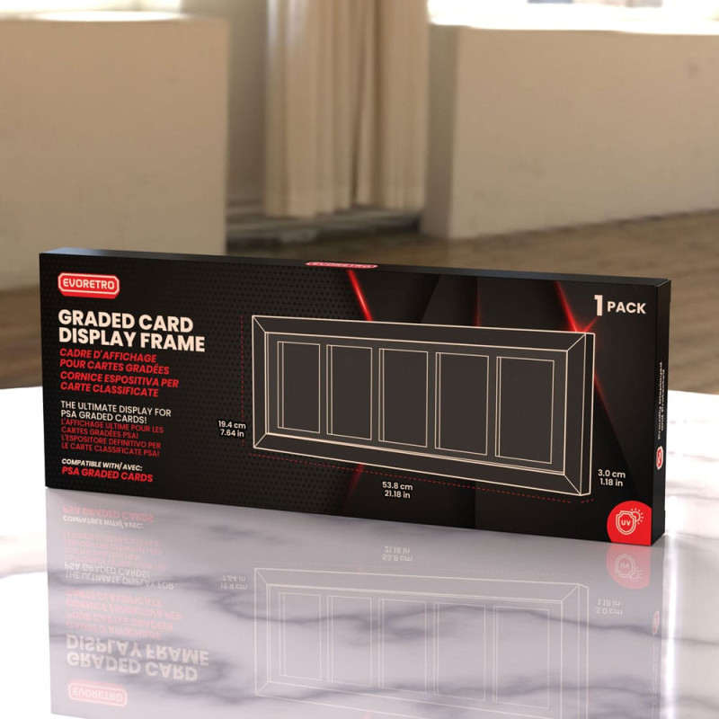 Evoretro Graded Card Display Frame for 5 PSA Graded Cards 4