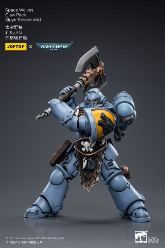 Warhammer 40k Action Figure 1/18 Space Wolves Claw Pack Sigyrr Stoneshield 12 cm 3