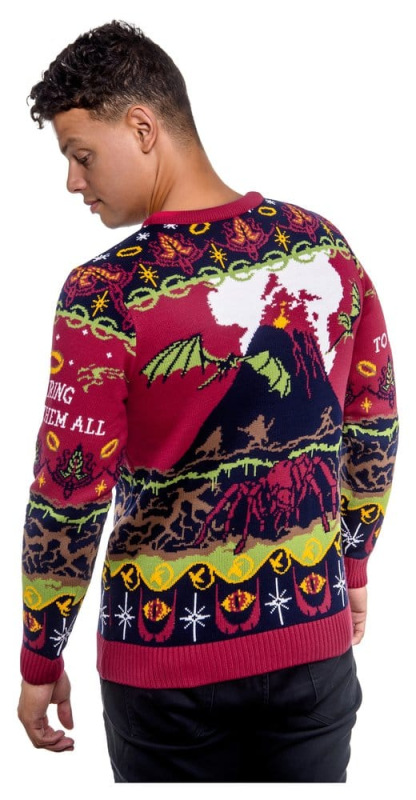 Lord Of The Rings Christmas Sweater One Sweater To Rule Them All Size XL 3