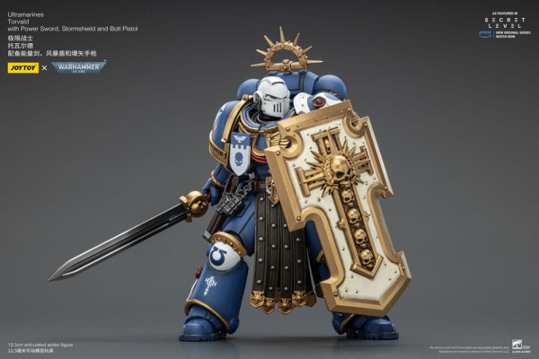 Warhammer 40,000 Action Figure Ultramarines Torvald with Power Sword, Stormshield and Bolt Pistol 13 10