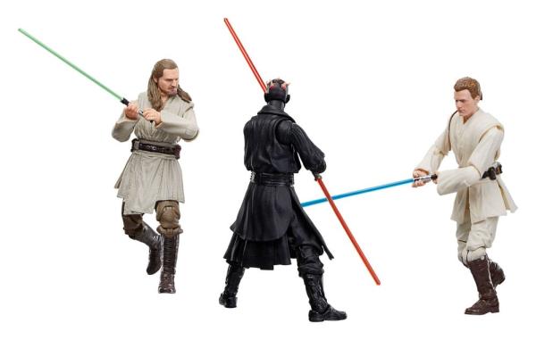 Star Wars Episode I Black Series Action Figure 3-Pack Qui-Gon Jinn, Darth Maul, Obi-Wan Kenobi 15 cm