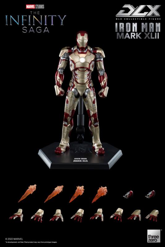 Infinity Saga: Iron Man Mark 42 1/12 DLX Action Figure - ThreeZero