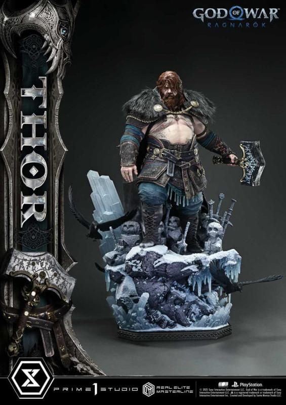 God of War: Ragnarök Real Elite Masterline Series Statue 1/3 Thor 105 cm 2