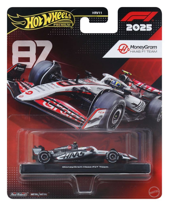 Formula 1 Hot Wheels Premium Die-Cast Vehicle 1/64 MoneyGram Haas F1 Team 5