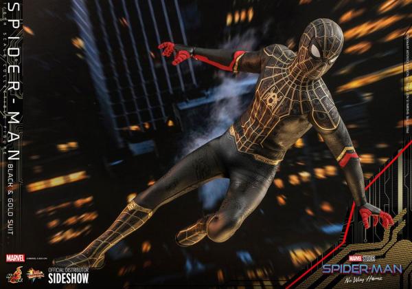 Spider-Man: No Way Home Movie Masterpiece Action Figure 1/6 Spider-Man (Black & Gold Suit) 30 cm