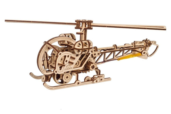 Ugears 3D Wooden Puzzle Mini Helicopter 8