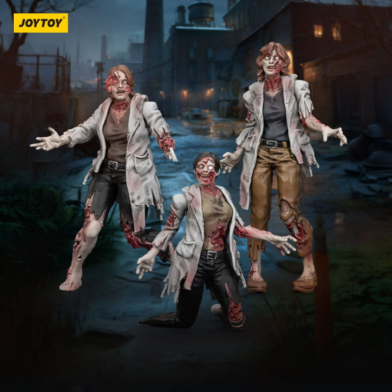 Zombie Dark Source Action Figures 3-Pack Scientists (Female) 8 cm 10