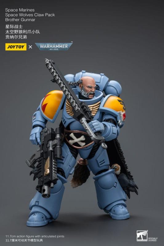 Warhammer 40k Action Figure 1/18 Space Marines Space Wolves Claw Pack Brother Gunnar 12 cm