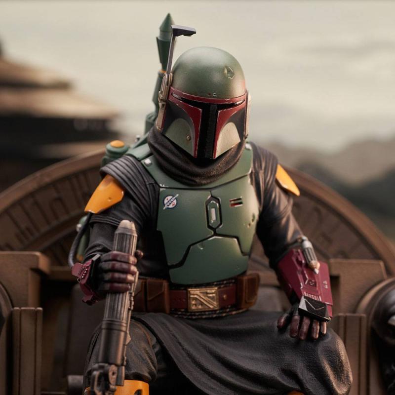 Star Wars: The Mandalorian Premier Collection 1/7 Boba Fett on Throne 24 cm 4