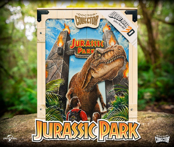 Jurassic Park WoodArts 3D Wooden Wall Art Rex Attack 30 x 40 cm 4