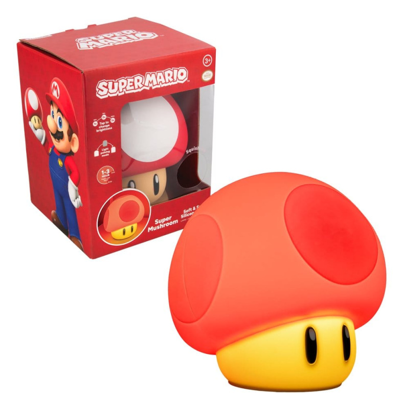 Super Mario SquishyGlo Silicon Light Super Mushroom Rechargeable 15 cm 2
