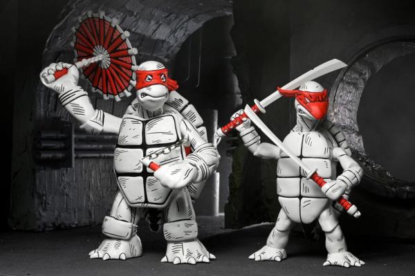 Teenage Mutant Ninja Turtles (Mirage Comics) Action Figures 2-Pack Black and White First Turtles 18 5