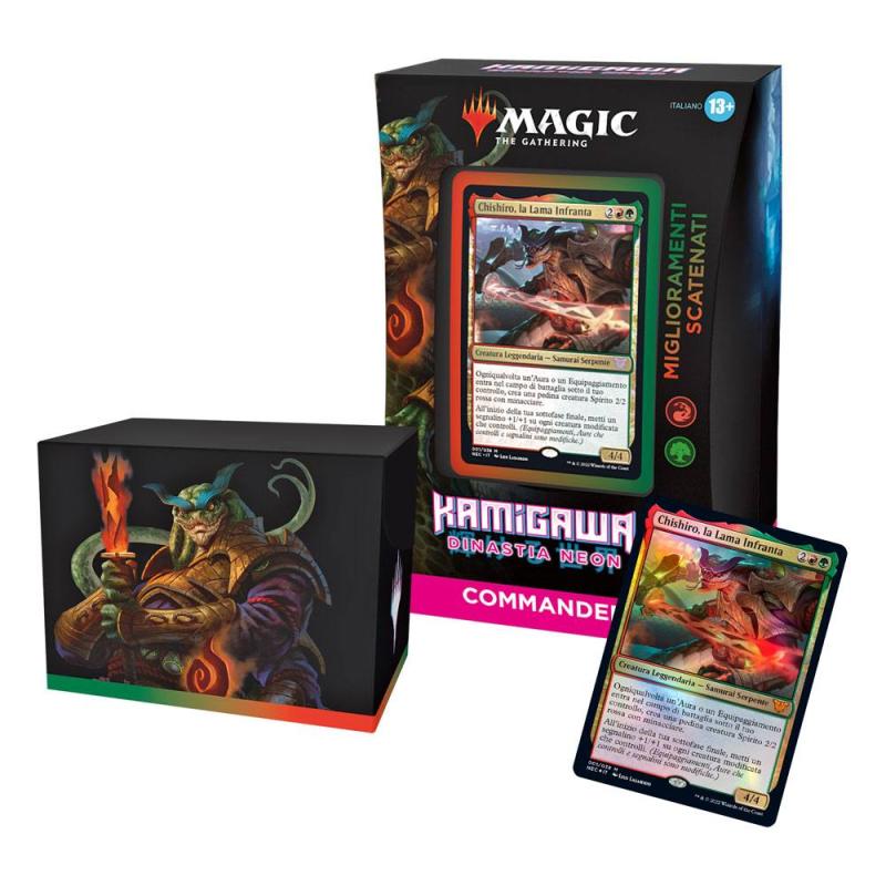 Magic the Gathering Kamigawa: Neon Dynasty Commander Decks Display (4) italian 2