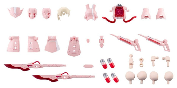 Megalomaria Unlimited Universe Plastic Model Kit Accessory Set Metamorphose Unit Exarmor Pink Nurse