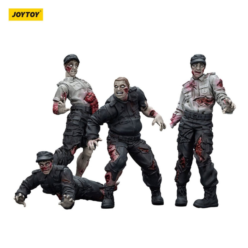 Zombie Dark Source Action Figures 4-Pack Security Guards 8 cm 6