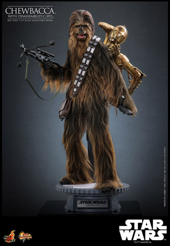 Star Wars Episode V Movie Masterpiece Action Figure 1/6 Chewbacca with Disassembled C-3PO 36 cm 6