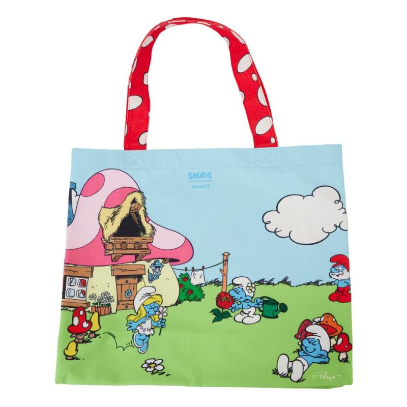 The Smurfs by Loungefly Canvas Tote Bag Village Life