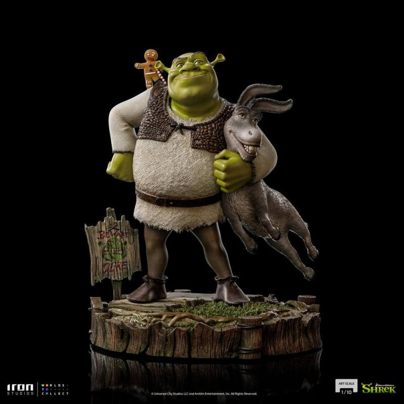 Shrek: Shrek, Donkey and The Gingerbread Man 1/10 Deluxe Art Scale Statue - Iron Studios