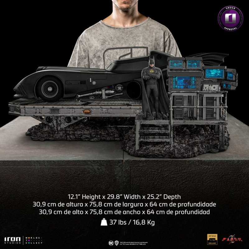 DC Comics Art Scale Deluxe Statue 1/10 The Flash Movie Batmobile 31 cm 4