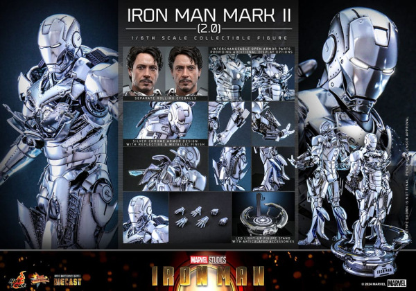 Iron Man Action Figure 1/6 Iron Man Mark II (2.0) 33 cm 10