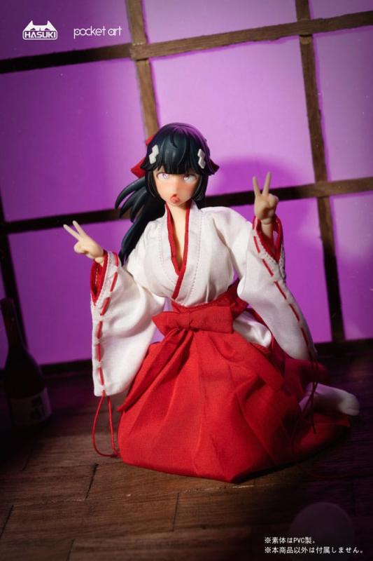 Pocket Art Action Action Figure 1/12 PA005 Exorcism Shrine Maiden Tsubaki 15 cm