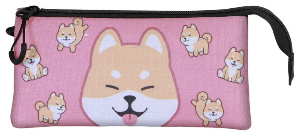 Oh My Pop! Triple Pencil case Shiba Pink 2
