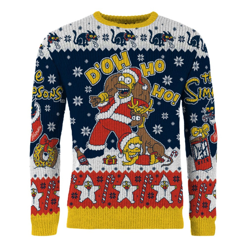Simpsons Christmas Sweater D'oh Ho Ho! Size L