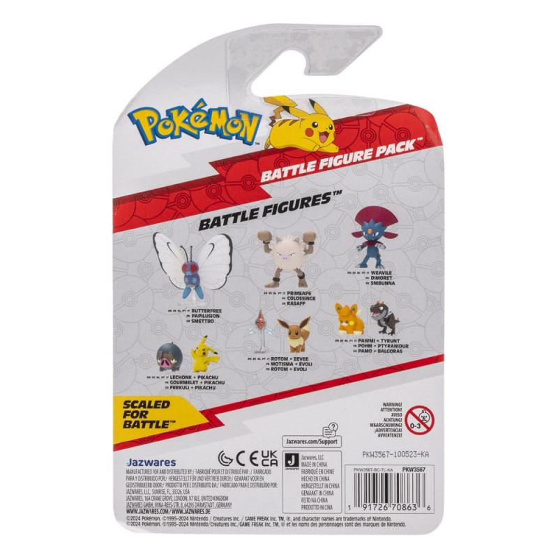 Pokémon Battle Figure Set 2-Pack Eevee #4, Rotom 5 cm