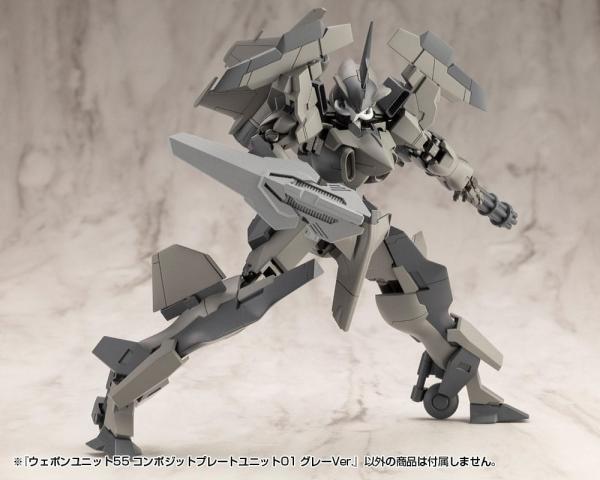 Kotobukiya M.S.G. Model Kit Accessory Set Weapon Unit 55 Composite Plate Unit 01 Gray Ver.