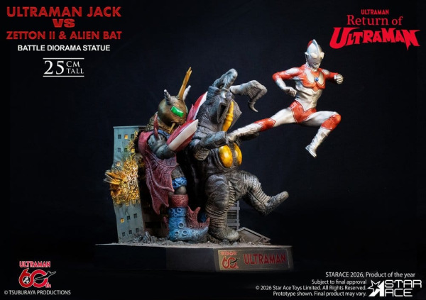 Return of Ultraman Diorama Statue 1/8 Ultraman Jack vs Zetton II & Alien Bat Battle scene 25 cm 4