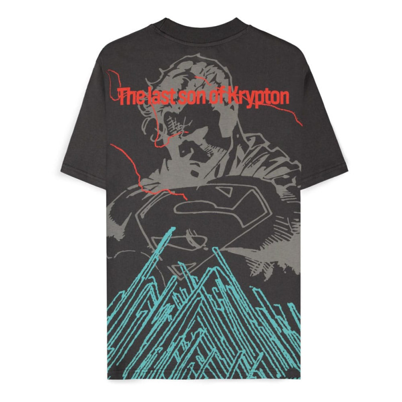 DC Comics T-Shirt Superman Dark Grey son of Krypton Size S 1