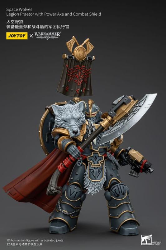 Warhammer The Horus Heresy Action Figure 1/18 Space Wolves Legion Praetor with Power Axe and Combat