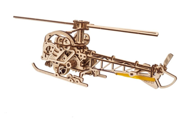 Ugears 3D Wooden Puzzle Mini Helicopter 12