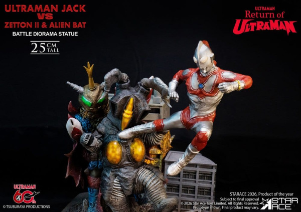Return of Ultraman Diorama Statue 1/8 Ultraman Jack vs Zetton II & Alien Bat Battle scene 25 cm 1
