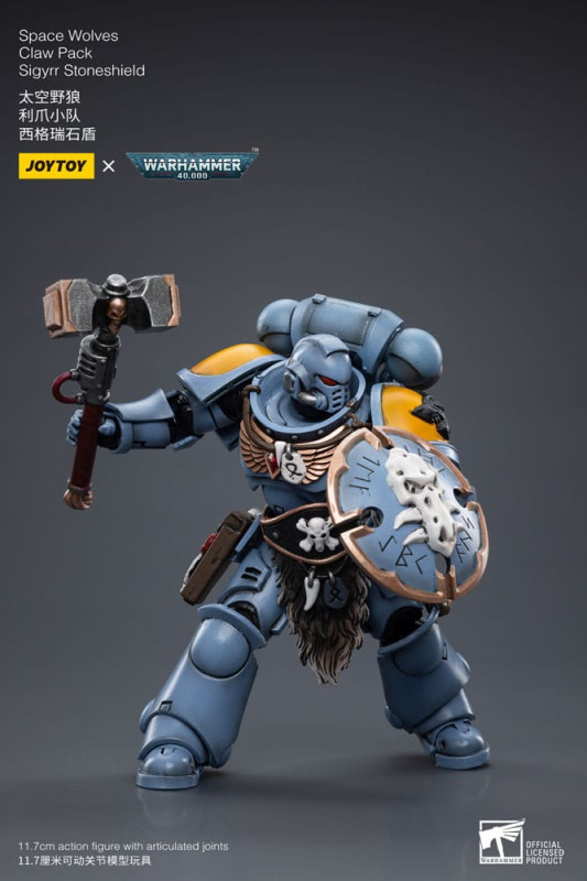 Warhammer 40k Action Figure 1/18 Space Wolves Claw Pack Sigyrr Stoneshield 12 cm 1