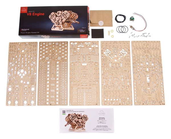 Ugears 3D Wooden Puzzle V8 Engine 3