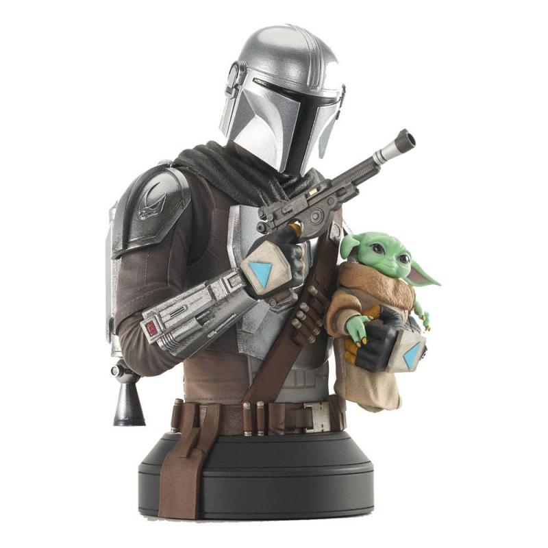 Star Wars The Mandalorian: The Mandalorian with Grogu 1/6 Bust - Gentle Giant