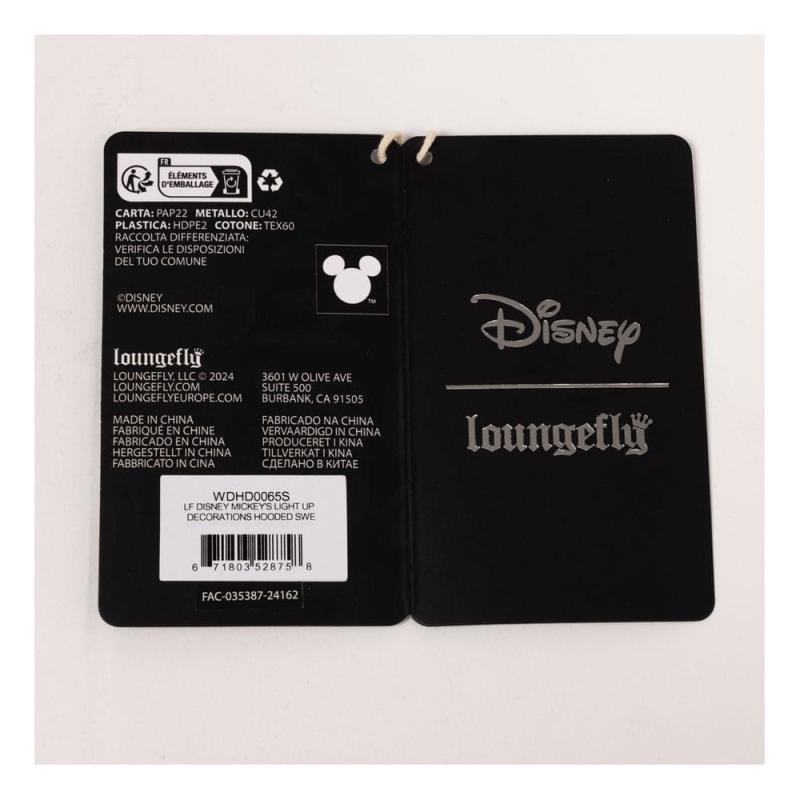 Disney by Loungefly hooded jacket Mickeys Light Up Decorations Size S