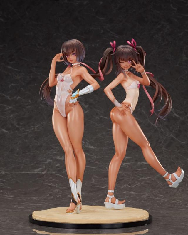 Taimanin RPG Set of 2 PVC Statue 1/6 Adult Yukikaze and Young Yukikaze Swimsuits Ver. 28 cm 5