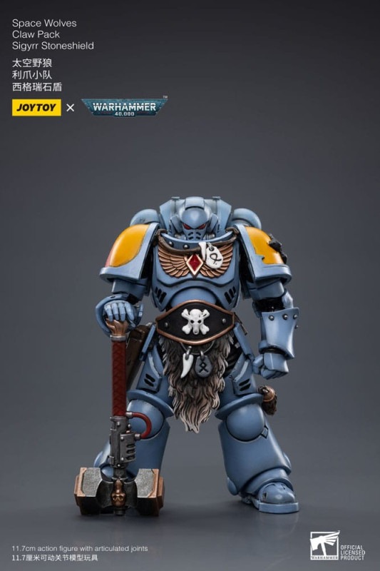 Warhammer 40k Action Figure 1/18 Space Wolves Claw Pack Sigyrr Stoneshield 12 cm 11