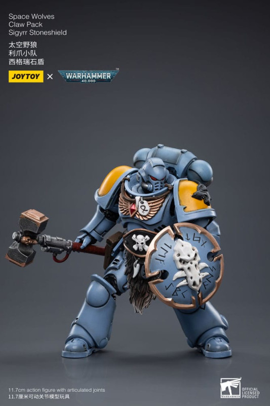 Warhammer 40k Action Figure 1/18 Space Wolves Claw Pack Sigyrr Stoneshield 12 cm 6