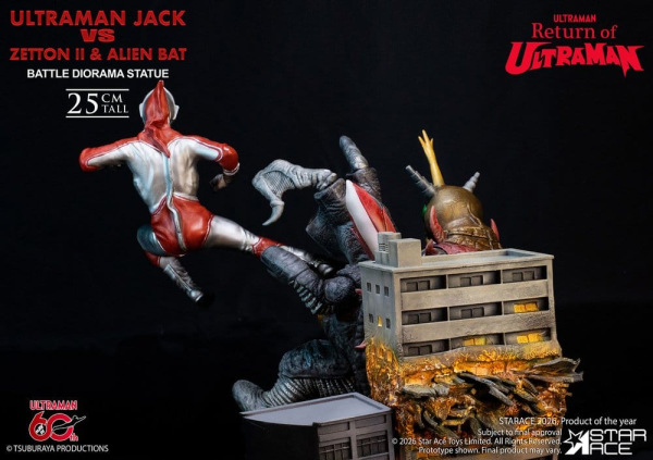 Return of Ultraman Diorama Statue 1/8 Ultraman Jack vs Zetton II & Alien Bat Battle scene 25 cm 5