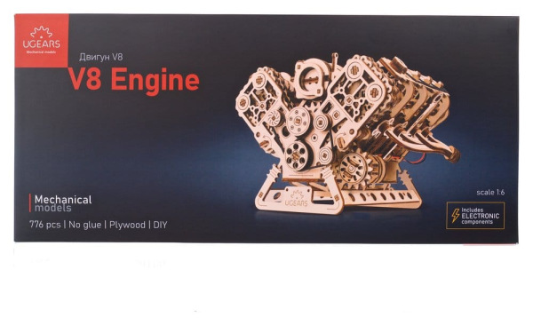 Ugears 3D Wooden Puzzle V8 Engine 1