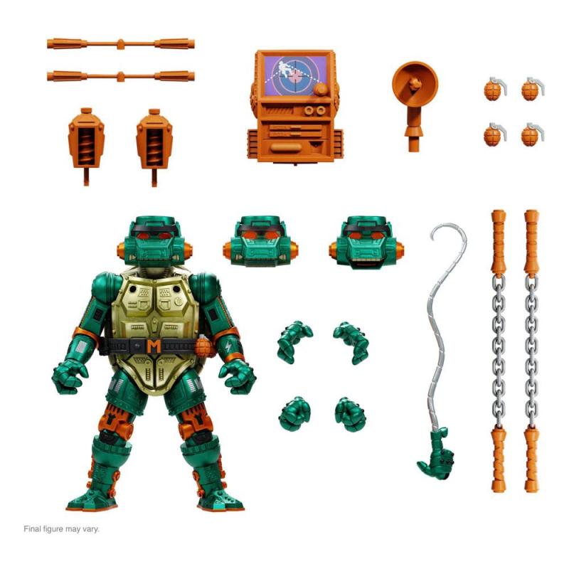 Teenage Mutant Ninja Turtles Ultimates Action Figure Warrior Metalhead Michelangelo 18 cm